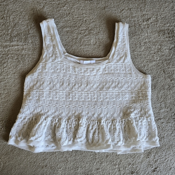 House Of Harlow 1960 crocheted lace cropped tank top size medium - Picture 3 of 10